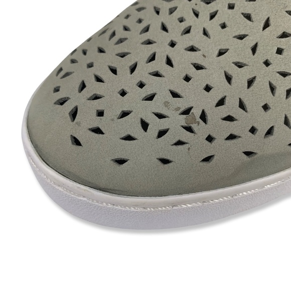 Vionic Gray Suede Splendid Midi Perf Orthotic Slip-On Sneaker - Picture 10 of 10